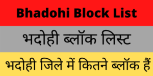 Bhadohi Block List