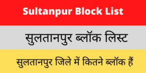 Sultanpur Block List