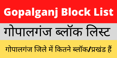 Gopalganj Block List