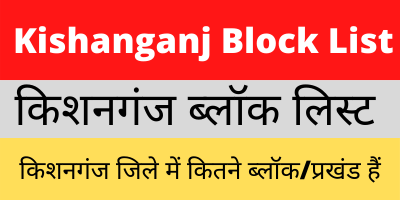 Kishanganj Block List