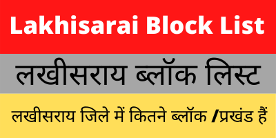 Lakhisarai Block List