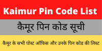 Kaimur Pin Code List