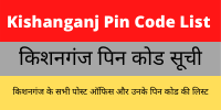 Kishanganj Pin Code List