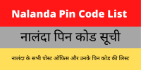 Nalanda Pin Code List