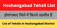 Hoshangabad Tehsil List