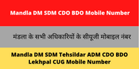 Mandla DM SDM CDO BDO Mobile Number