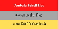 Ambala Tehsil List