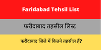 Faridabad Tehsil List