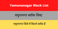 Yamunanagar Block List