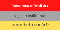 Yamunanagar Tehsil List