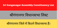 Sri Ganganagar Assembly Constituency List