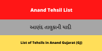 Anand Tehsil List