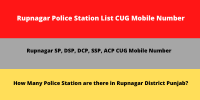Rupnagar Police Station List CUG Mobile Number