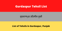 Gurdaspur Tehsil List