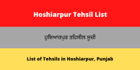 Hoshiarpur Tehsil List