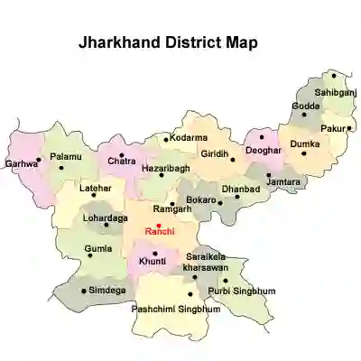 Jharkhand All District List Map